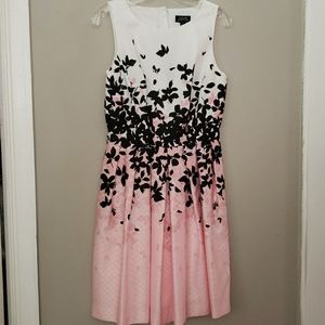 Gorgeous Tahari Pink Black Special Occasion Dress